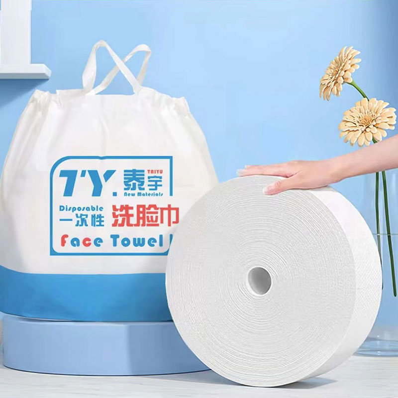 Factory Large Thicken Facial Towel Roll Cotton Soft Disposable Facial Towel Pearl Texture Non-Woven Cotton Tissue Paper