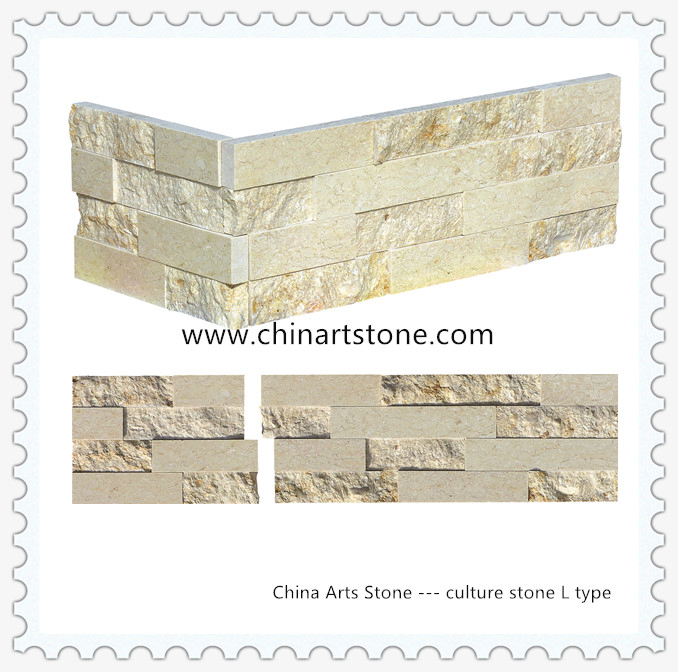Sahara Marble Culture Stone Wall Cladding for Villa