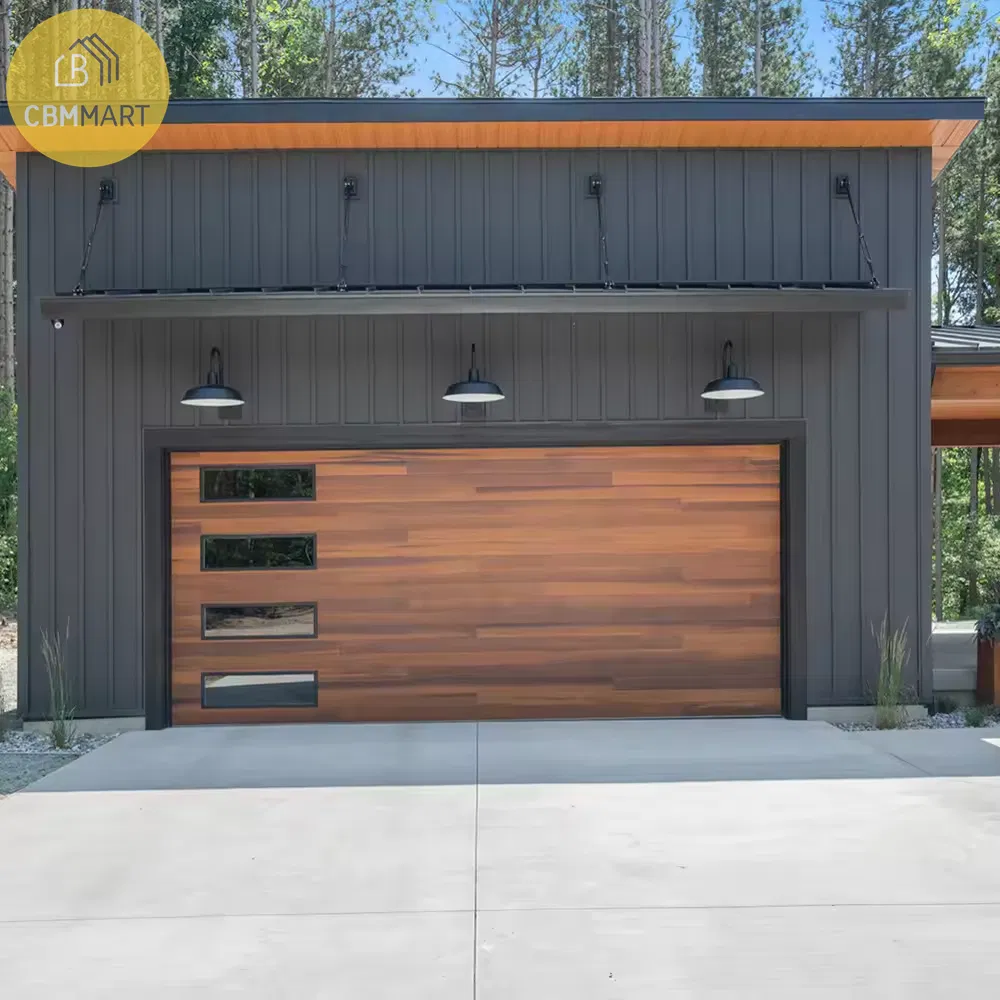 Cbmmart Low-Maintenance Design Aluminium Glass Remote Control Automatic Steel Garage Doors