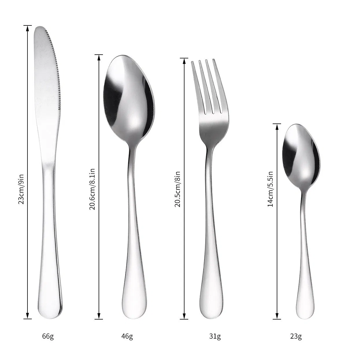 16 24 Piece Flatware Set Stainless Steel Silver Gold Flatware Set 24 Pieces 16 PCS 16PCS 24PCS Stainless Steel Flatware Set for Restaurant Hotel