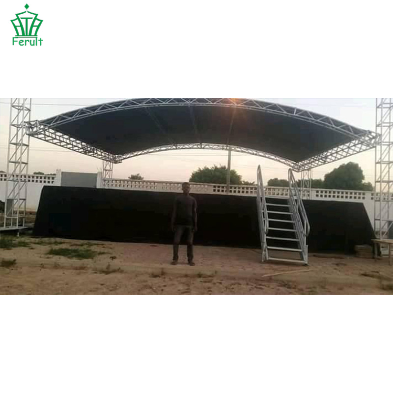 Exhibition Trade Show Equipment Portable Stage Spigo Lighting Square Equipment Aluminum Curved Frame Performance Concert Truss