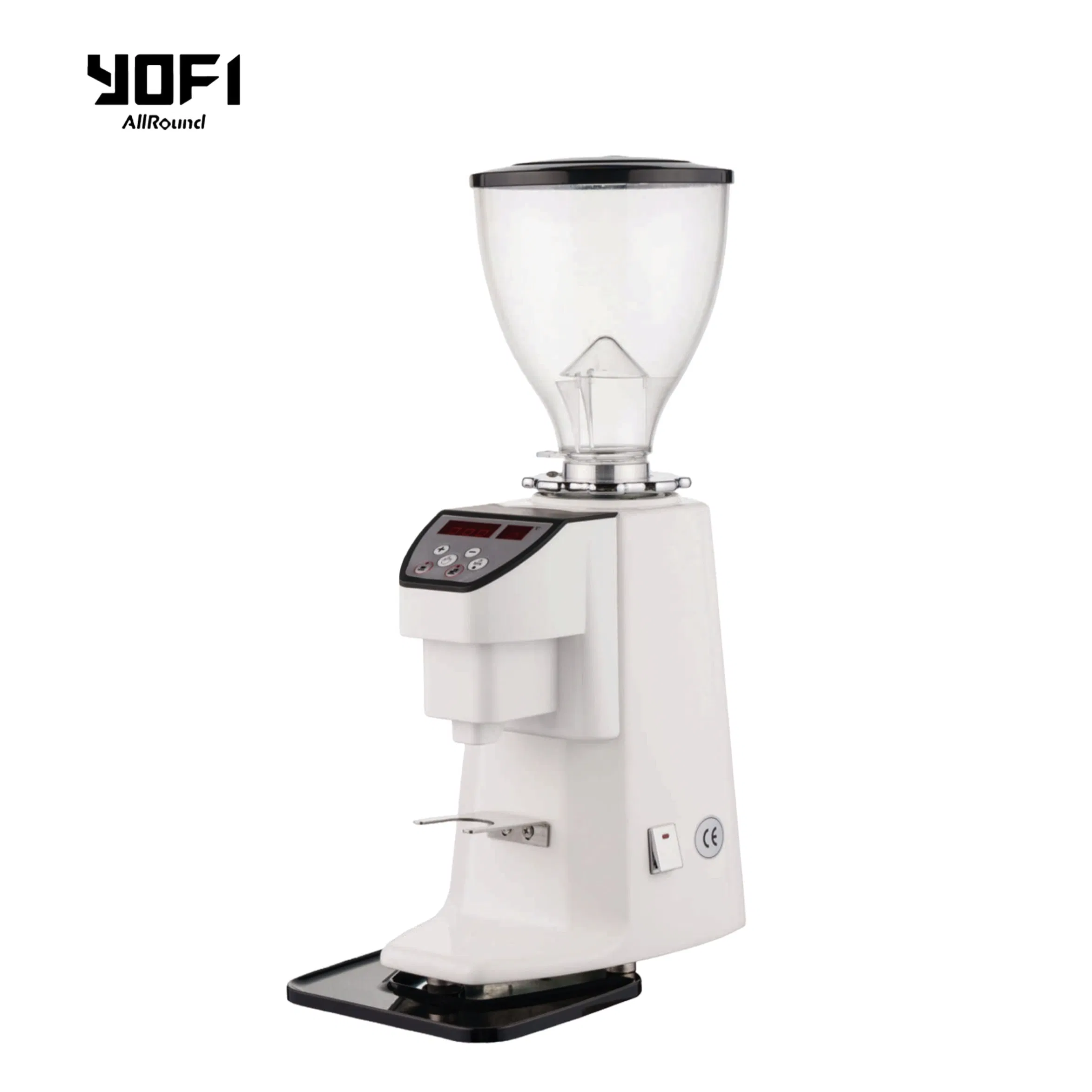High Capacity Commercial Espresso Grinder 64mm Flat Burrs 370W Continuous Running Motor Coffee Grinder