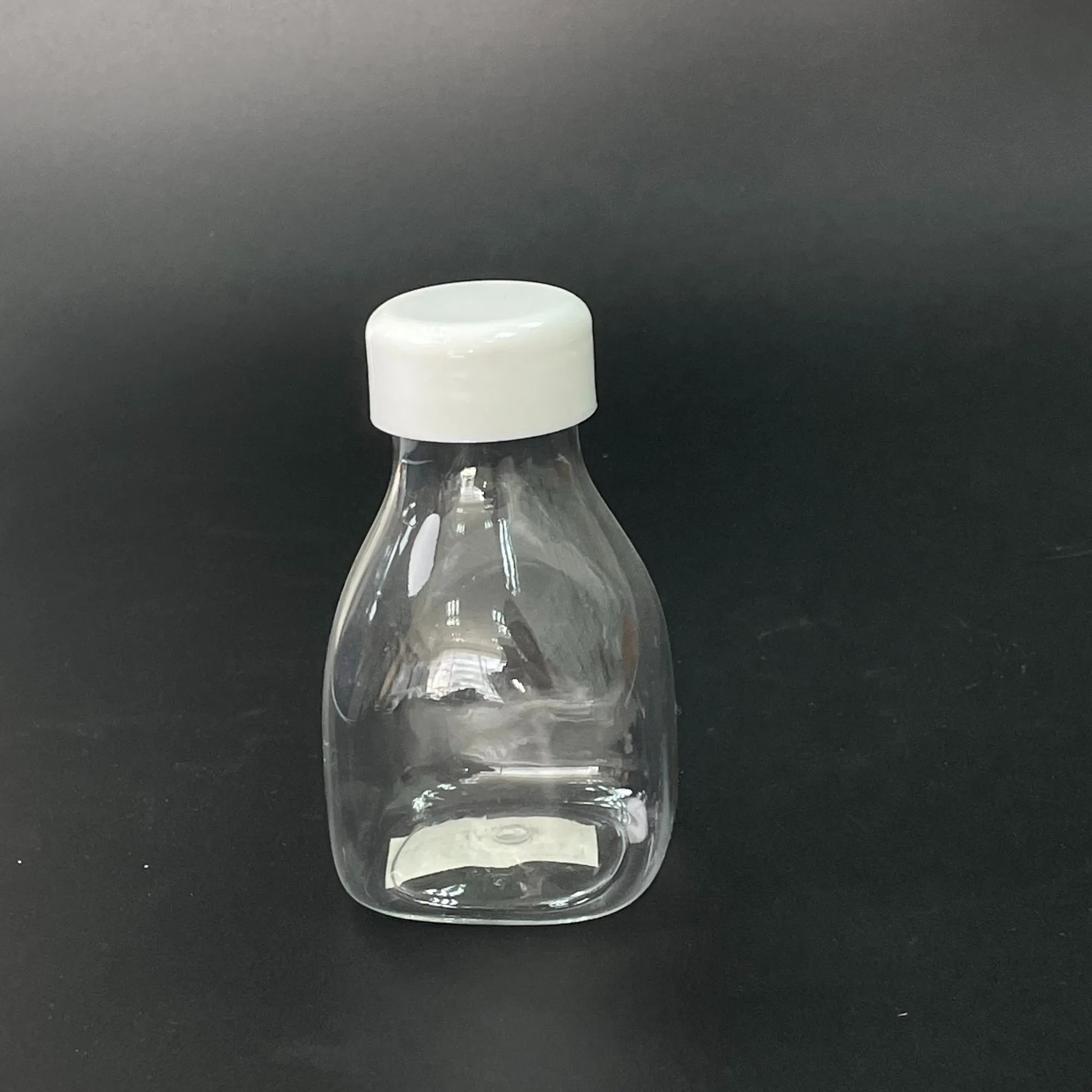 Plastic Juice Packaging 400 500 700 Ml Clear Bear Shape Pet Milk Tea Bottle Disposable Juice Beverage Bottle with Aluminum Lid
