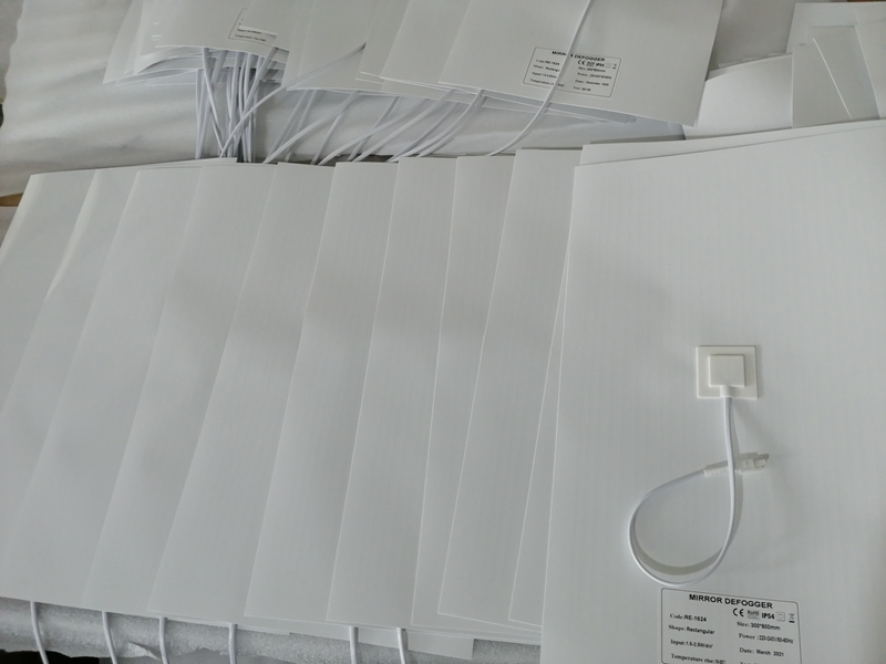 12V 24V 110V 220V Pet LED Mirror Anti-Fog Film Heating Pad Bathroom Mirror Demister Mirror Film Defogger Demister Pad