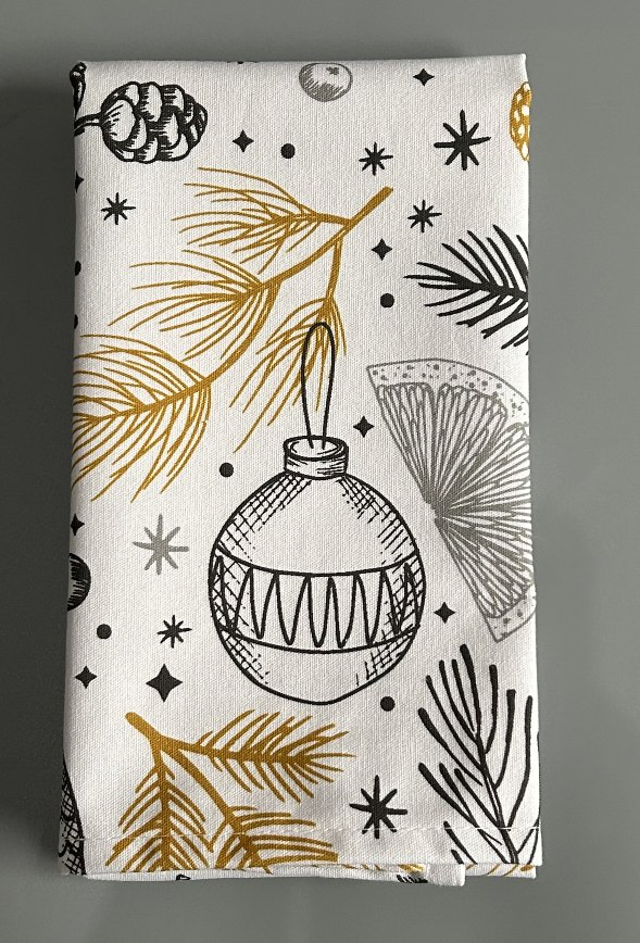 Hot Sales Custom Digital Printed Christmas Napkins Tea Towels