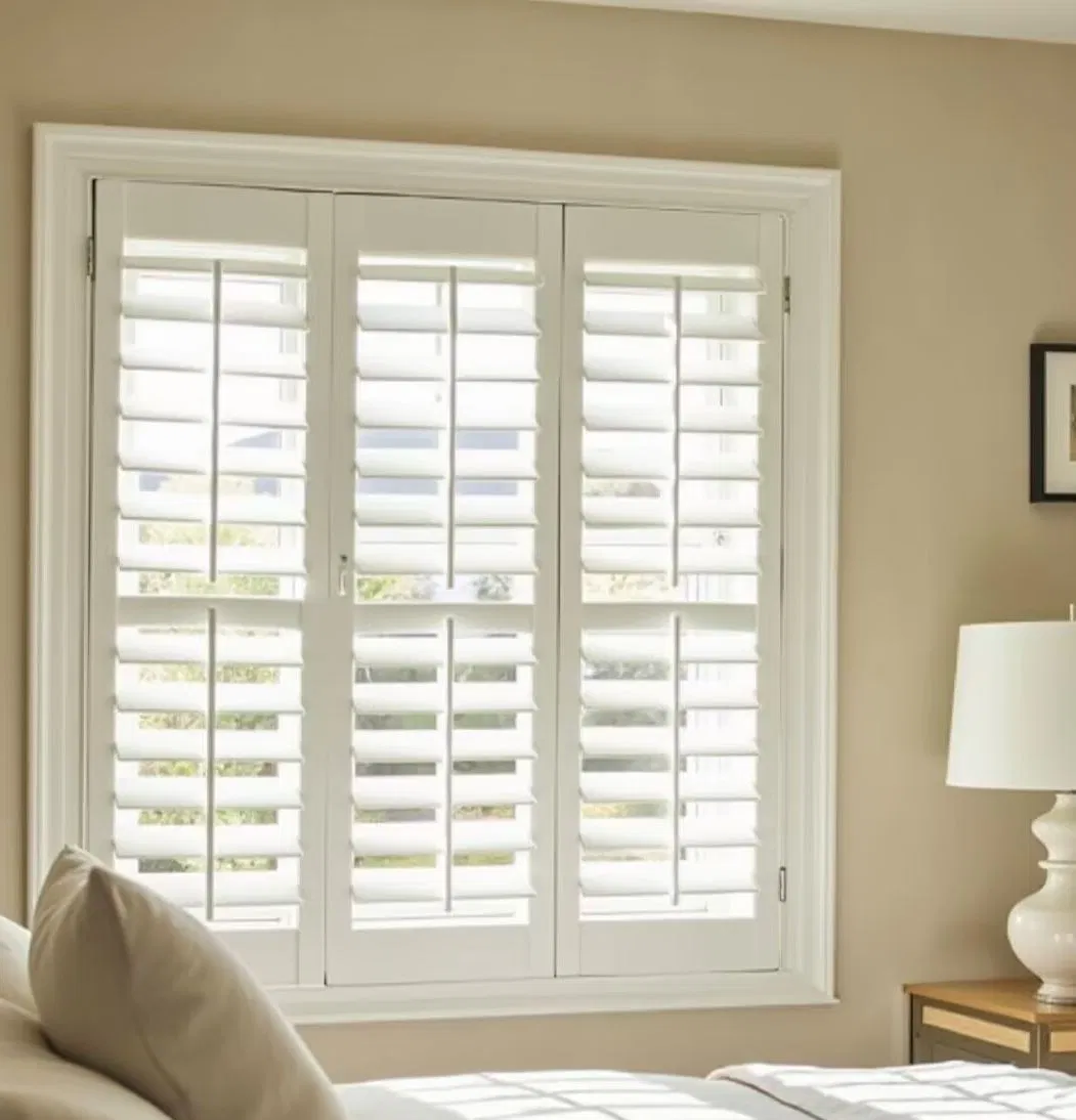 Factory Wood/PVC Plantation Shutter Louver Window