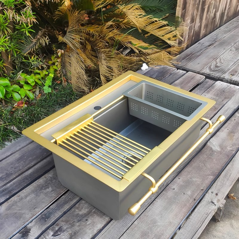 Customize Italian Style Kitchen Sink Retro Wash Basin French Copper Sink Full Size and Style