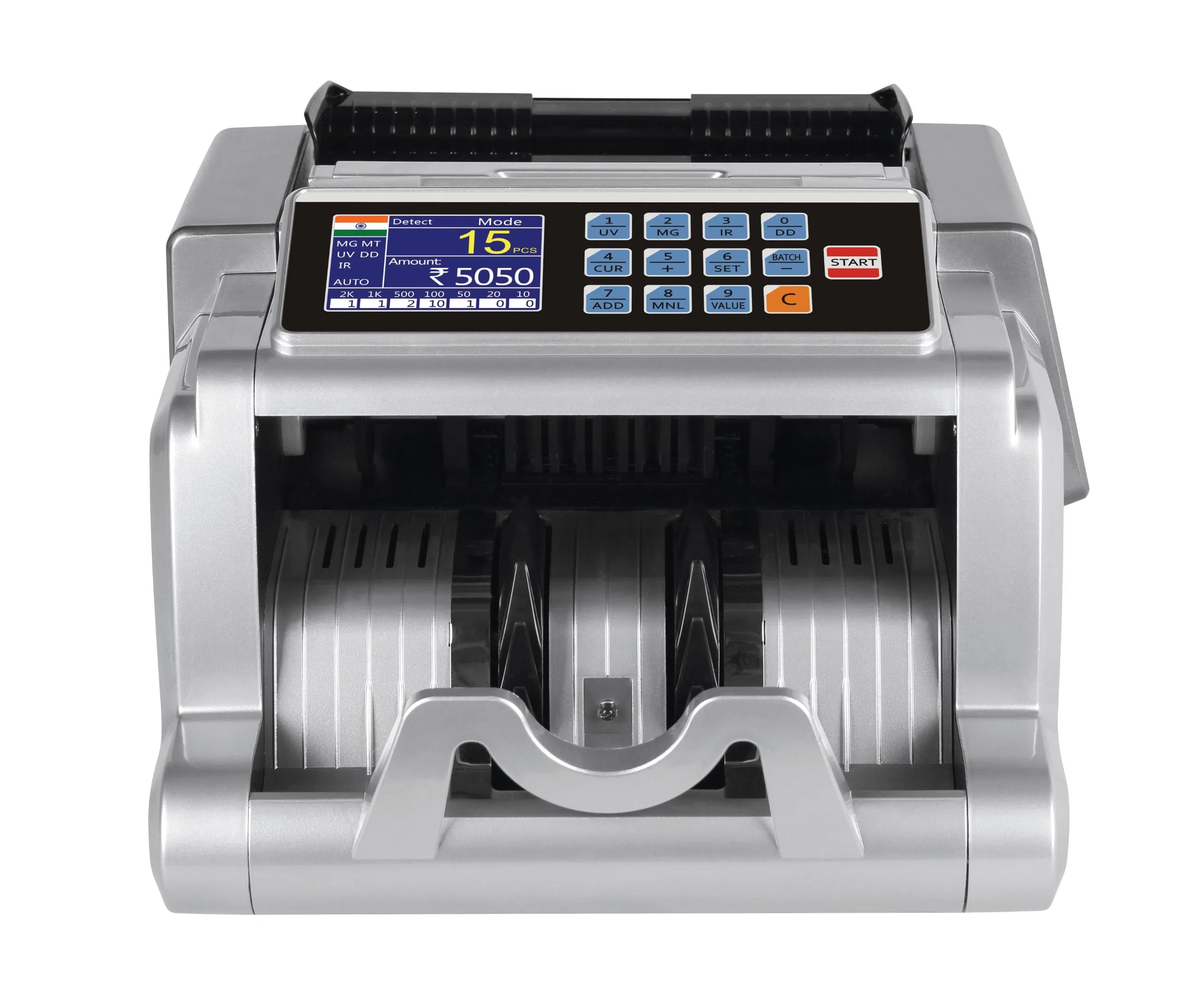 Al-6900t Top Sale Dual Display Heavy Duty Bank Use Money Discriminator Bill Banknote Cash Counter Currency Counting Machine