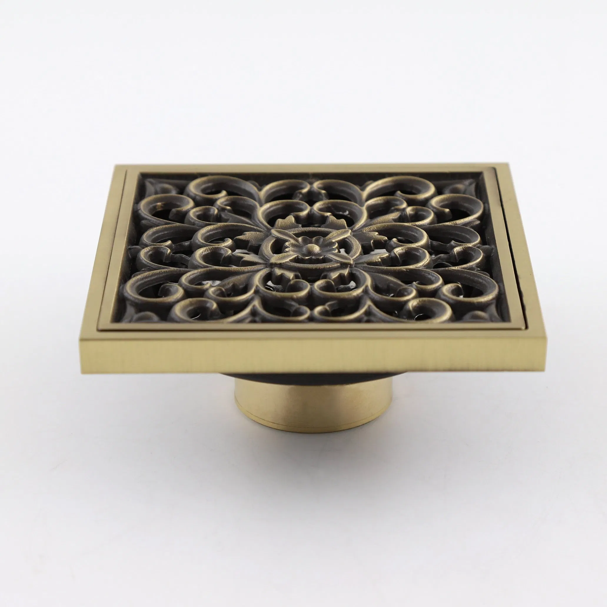 Скрытый слив для душа из античной латуни