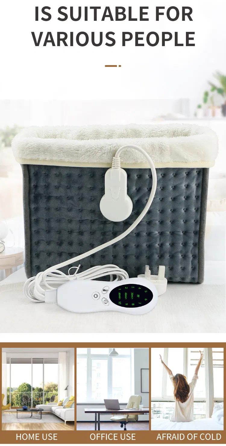 Fleece Electric Heated Foot Warmer Under Desk for Men and Women Heating Pad for Foot