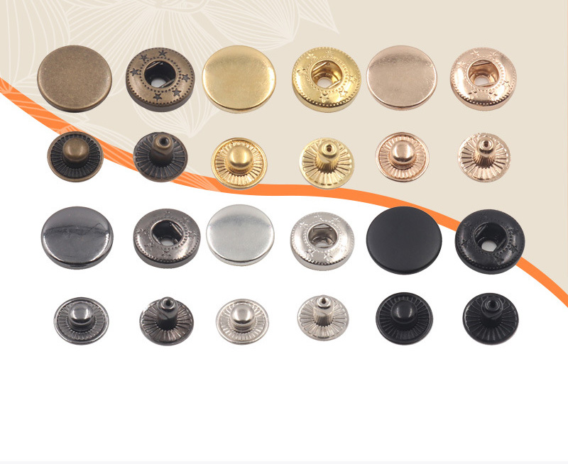 Кнопка-застежка металлическая для одежды