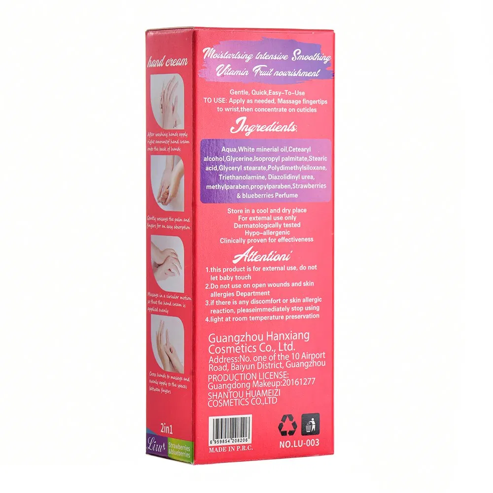 Liru Wholesale Skin Care Fragrance Whitening Hand Lotion Anti-Wrinkle Multi-Functional Cream