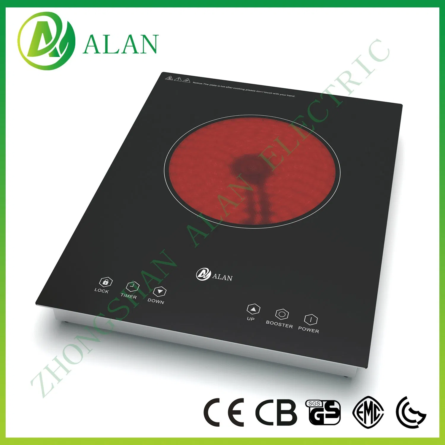 One Burner Simple Use Embeded Infrared Cooker Stove Built-in Ceramic Hob 2200W High Power