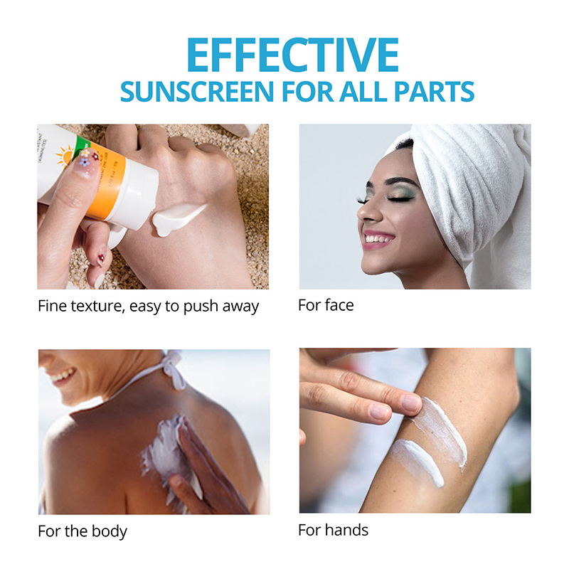 Private Label Organic Sun Screen Cream Waterproof Mineral Sunscreen Lotion SPF 50