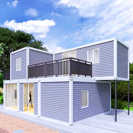 Sun Roof Deck Modular Container Prefab House with Bathroom Kitchen