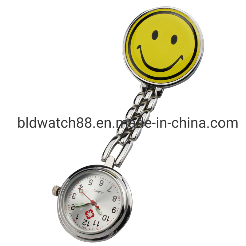 Best Promotion Gift Metal Silver Pocket Nurse Watch with Custom Logo