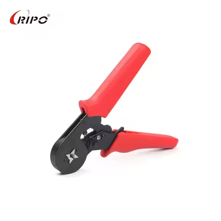 Industrial Serrated Steel Wire Strippers and Crimping Pliers for Terminal Cables Featuring Plastic Clamping & Cutting Functions