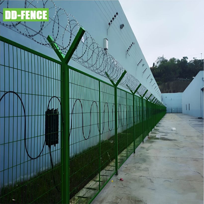 200m Vibration Optical Fiber Alarm System, Intrusion Alarm Fence for Garden Villa Border Railway Power Station