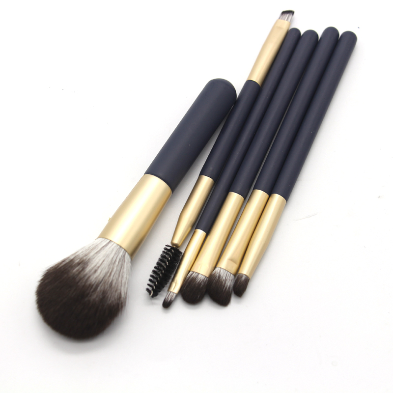 Blue Makeup Brush Set 6piece Beauty Tools Kit Make up Blush Eyeshadow Foundation Brush Cosmetic Accessories