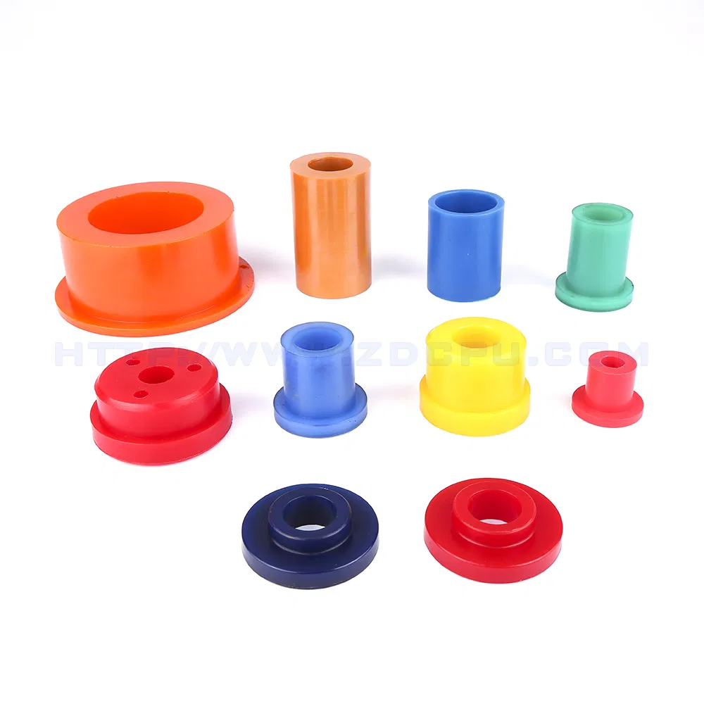 Customize PU Polyurethane HDPE Silicone Rubber Bushing, Flange Sleeve Bushing