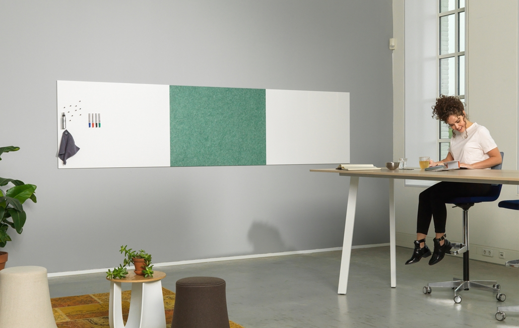 Eco-Friendly Sound Absorbing Material Acoustic Mobile Noticeboard Pet Acoustic Workstation Screen Acoustic Office Whiteboard