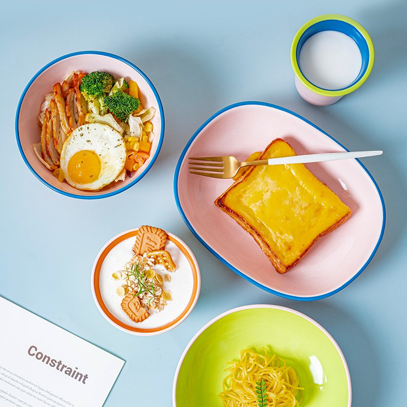 Wholesale Price Custom Plate Set Stoneware China Dinner Set Porcelain Ceramic Dinnerware Sets