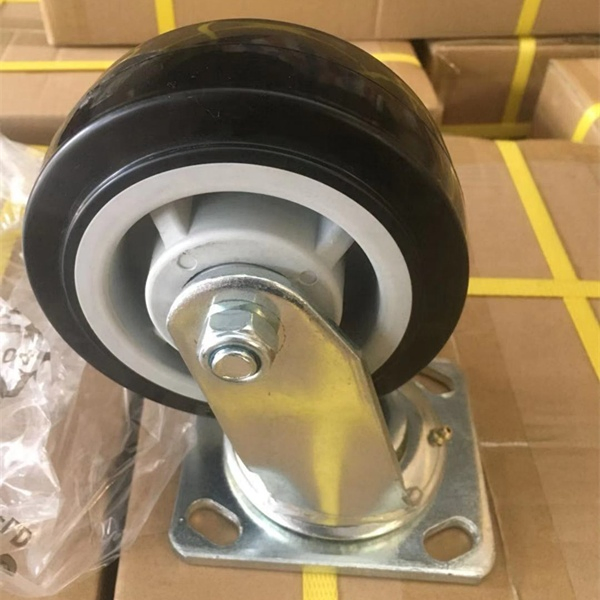 Medium Heavy Duty Industrial Caster Swivel Plate PVC Caster Wheel with Brake