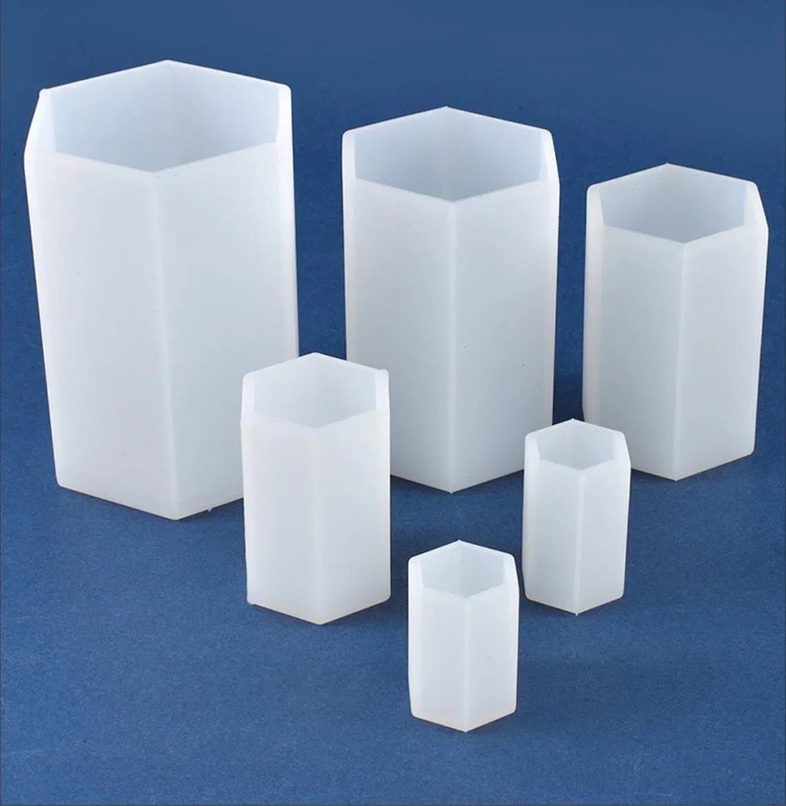 DIY Crystal Epoxy Cylinder Hexagon Epoxy Silicone Mould Candle Holder Candle Specimen Soap Mould