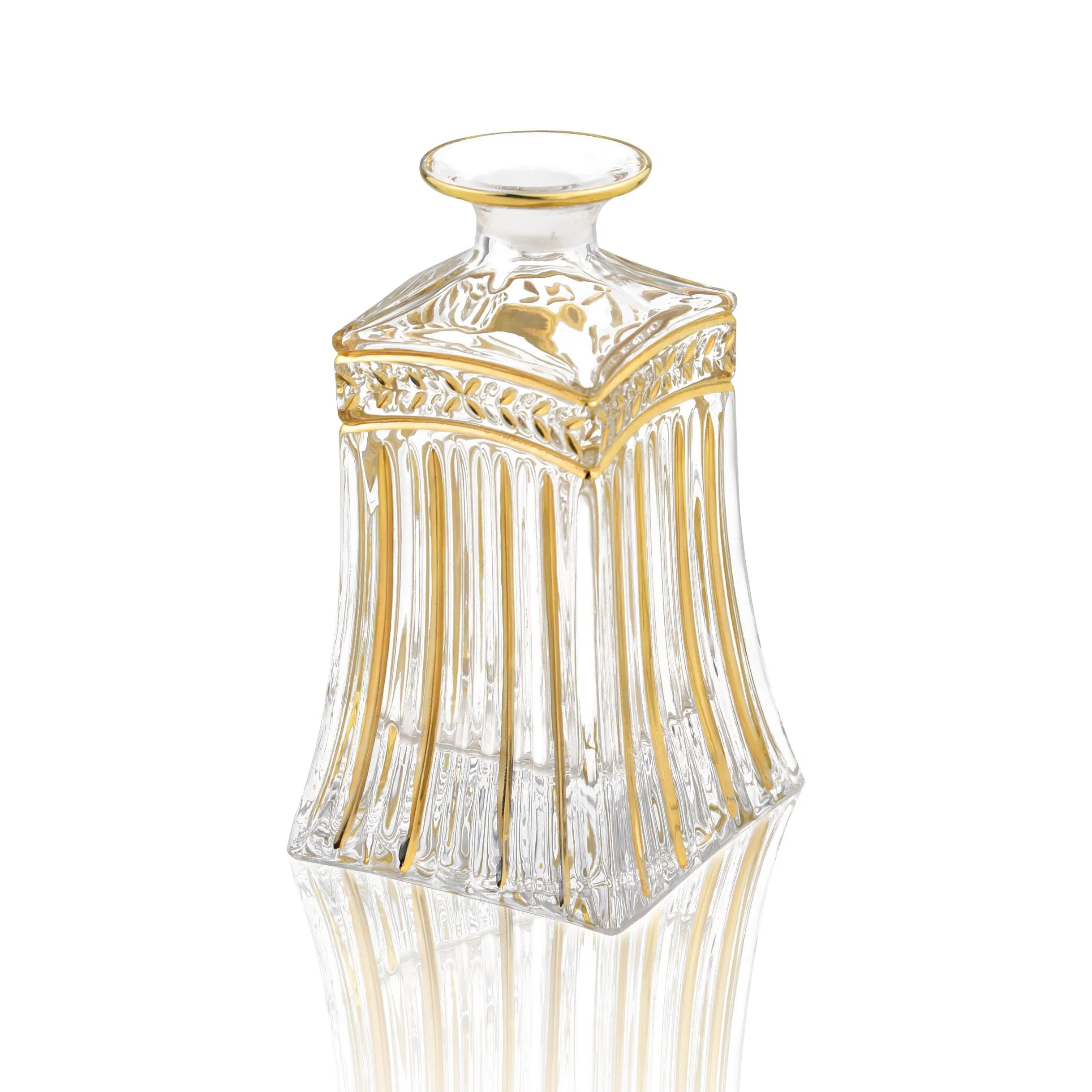 Custom Electroplated Whiskey Decanter Glass Bottle, Barware Whiskey Packaging Bottles
