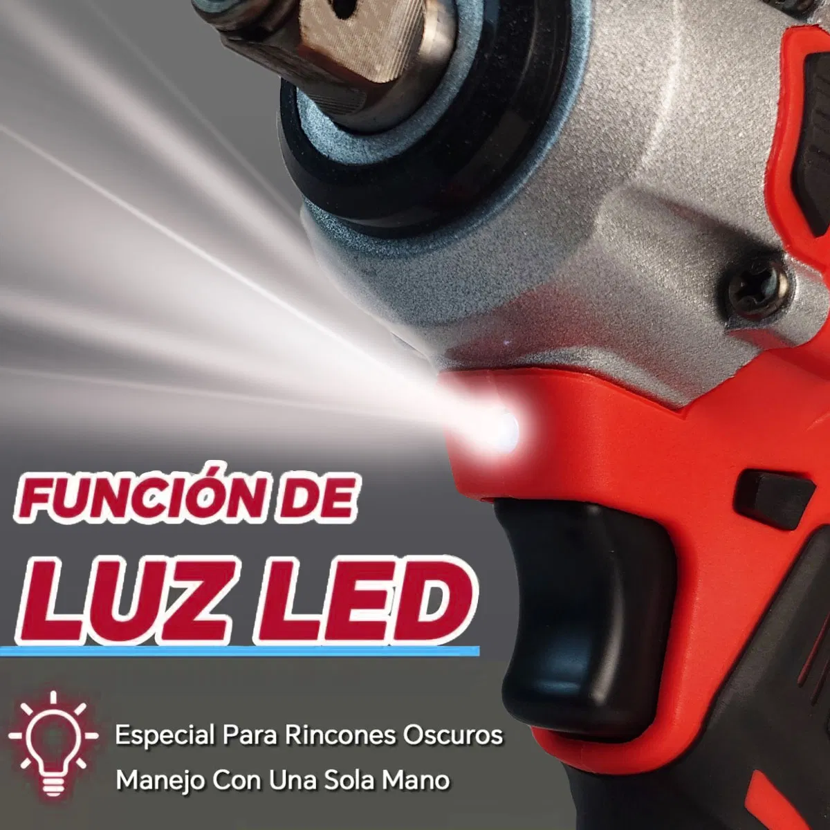 Cordless High Torque Impact Wrench Brushless Electric Wrench Heavy Electric Bolt Wrench Power Tool Two 3.0ah Batteries