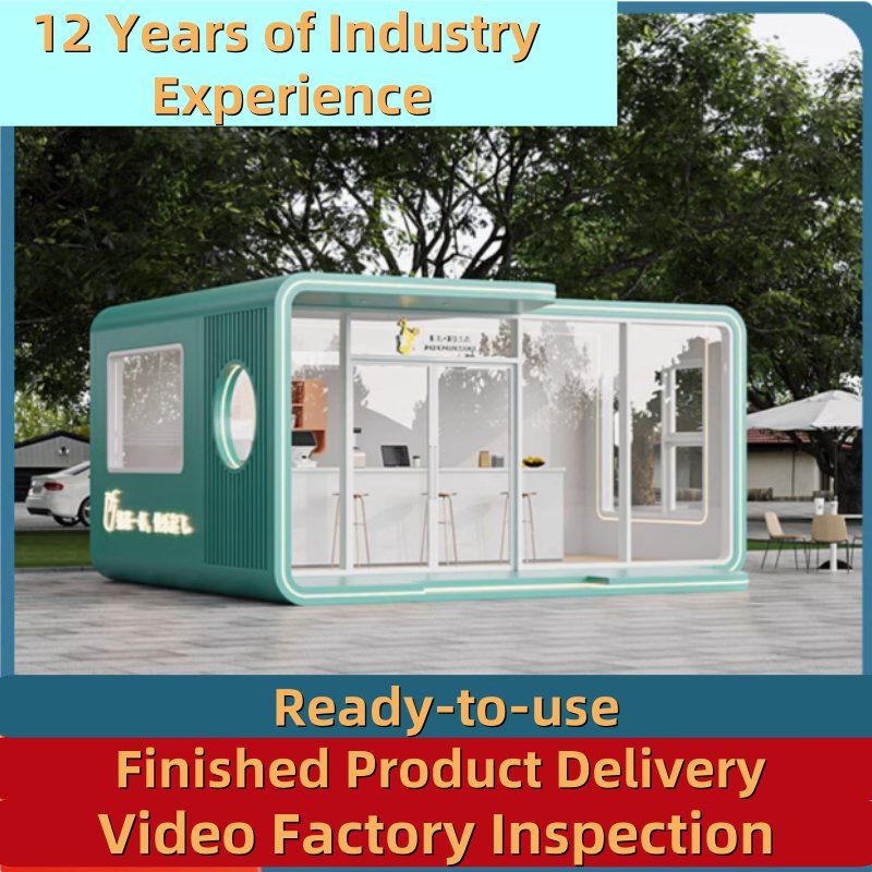 Scenic Movable Kiosk Coffee Shop Coffee House Ticket Hall Commercial Street Movable House