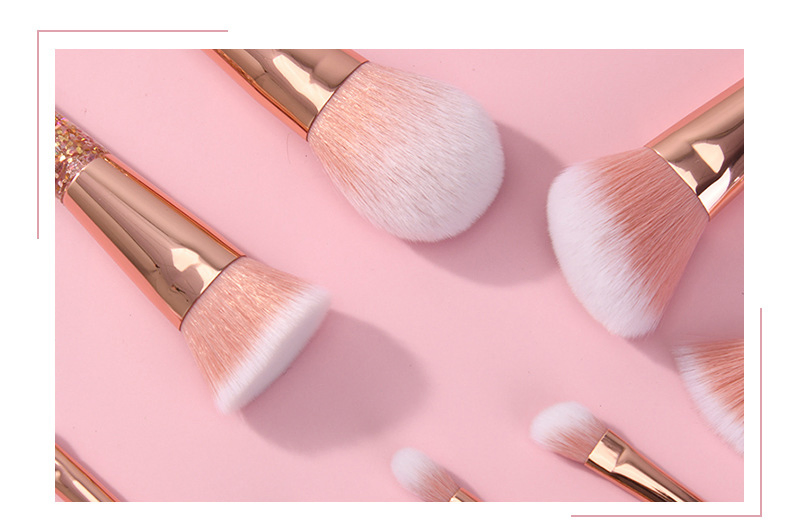 Private Label Bling Make up Brushes High Quality Synthetic Shiny Crystal Glitter Diamond Custom Logo Makeup Brush Set