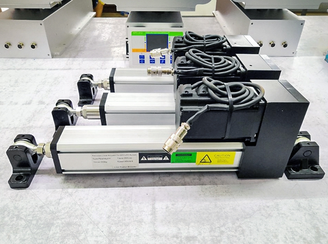 Web Guide Control Aligner System for Label Machine with Brushless Actuator