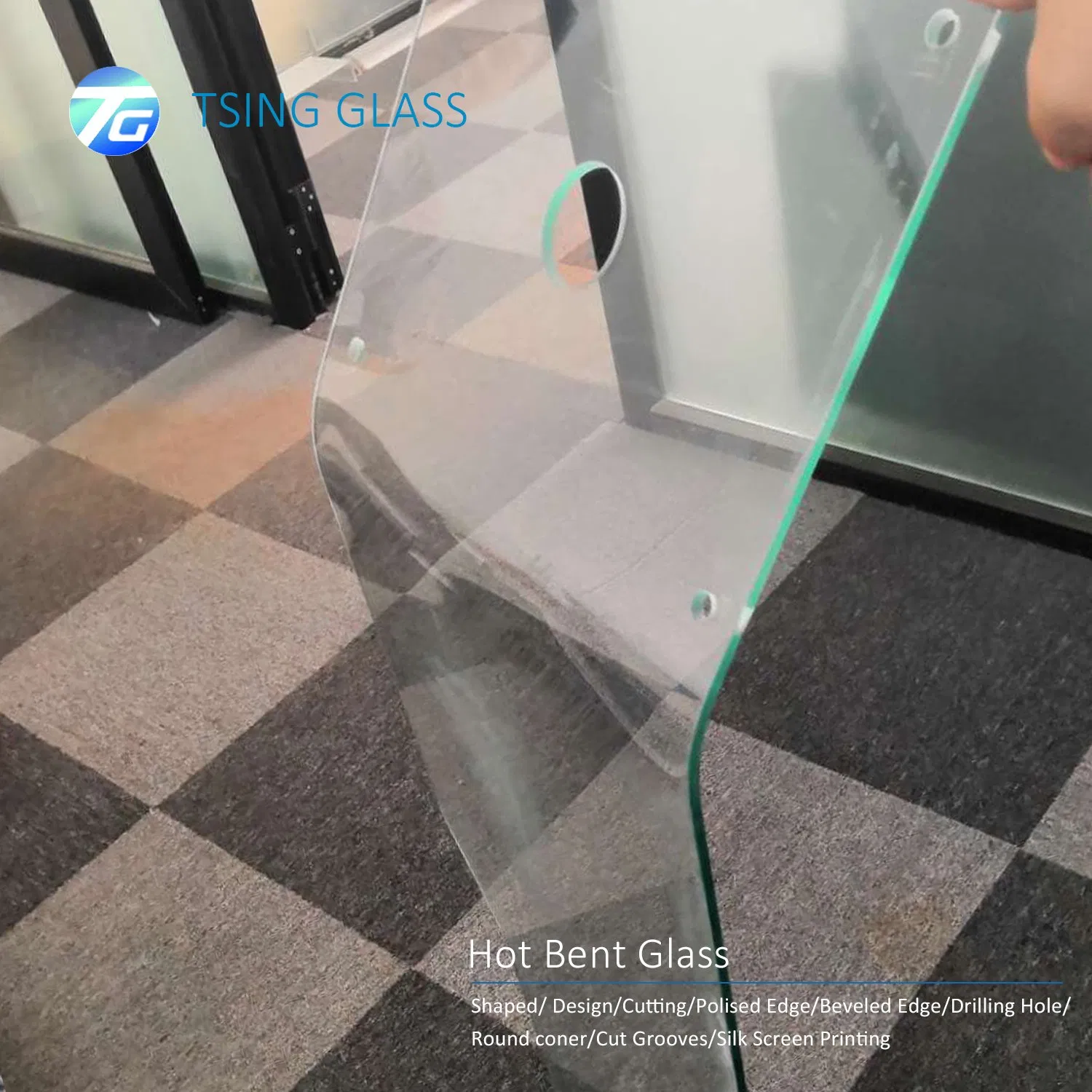 Clear Toughened Tempered Curved Glass Flat Glass Bent Glass for Windows Door Shower Room Glass Railing Fence Furniture