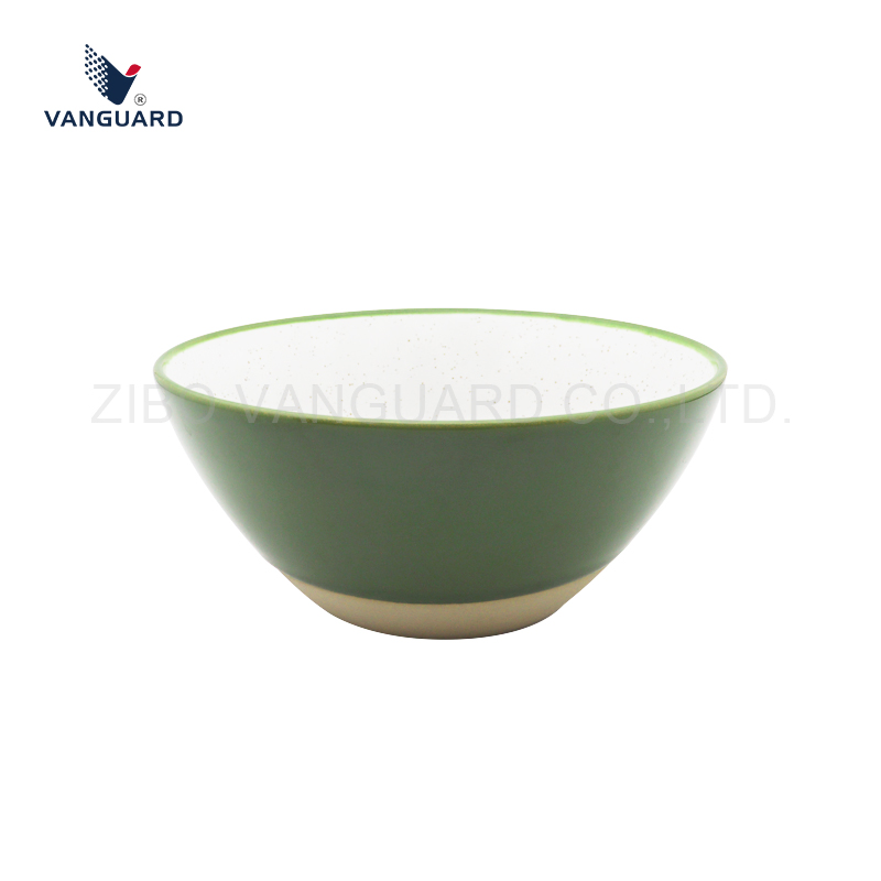 Japanese Style Noodle Bowl Custom Green Glazed Large Ceramic Bowl