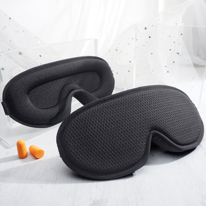 Memory Foam Silk Sleeping Wholesale Cheap Adjustable Ice Silk Travel Block out Cup Blindfold 3D Contoured Sleep Eye Mask