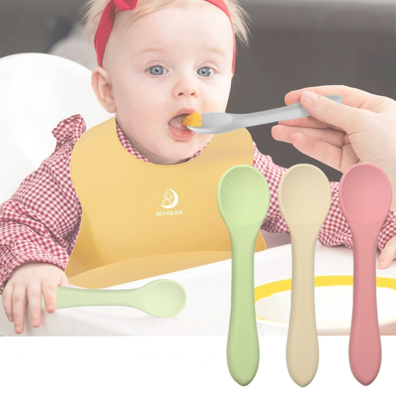 Food Grade Silicone Baby Spoon Set