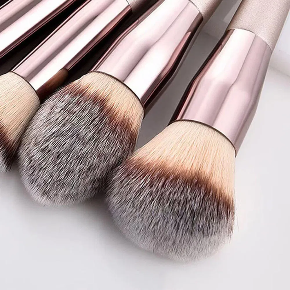18PCS Professional Synthetic Foundation Eyeshadow Blush Cosmetic Makeup Brushes Set Black