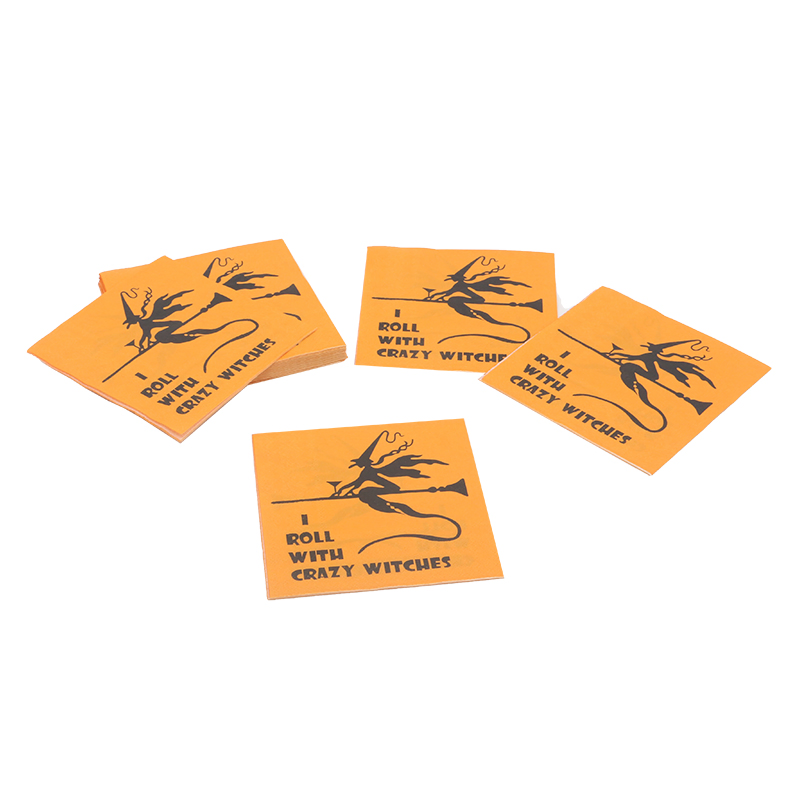 Custom Fabric Printed Virgin Wood Pulp 3 Ply Napkin Paper for Cocktail Drink