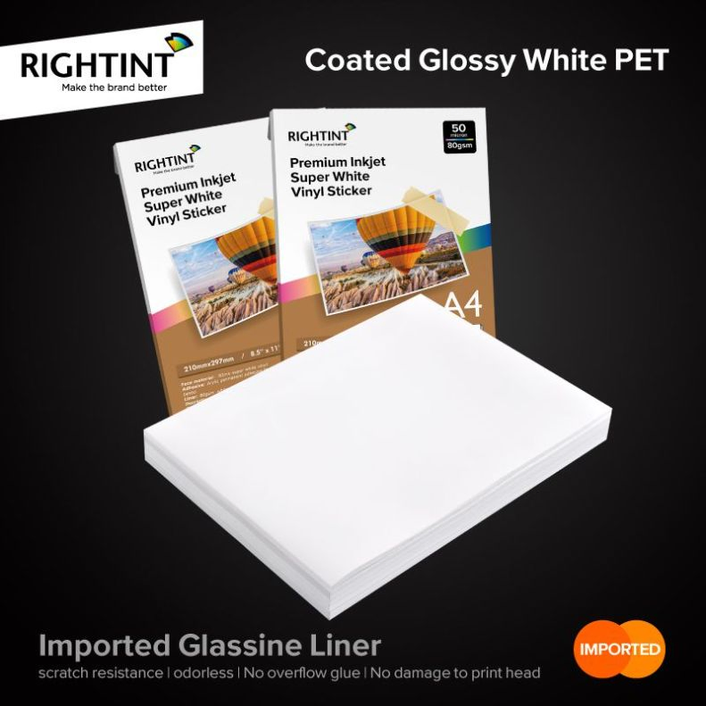 Carton Opaque Rightint A4, OEM Shanghai Adhesive Label Vinyl Sticker