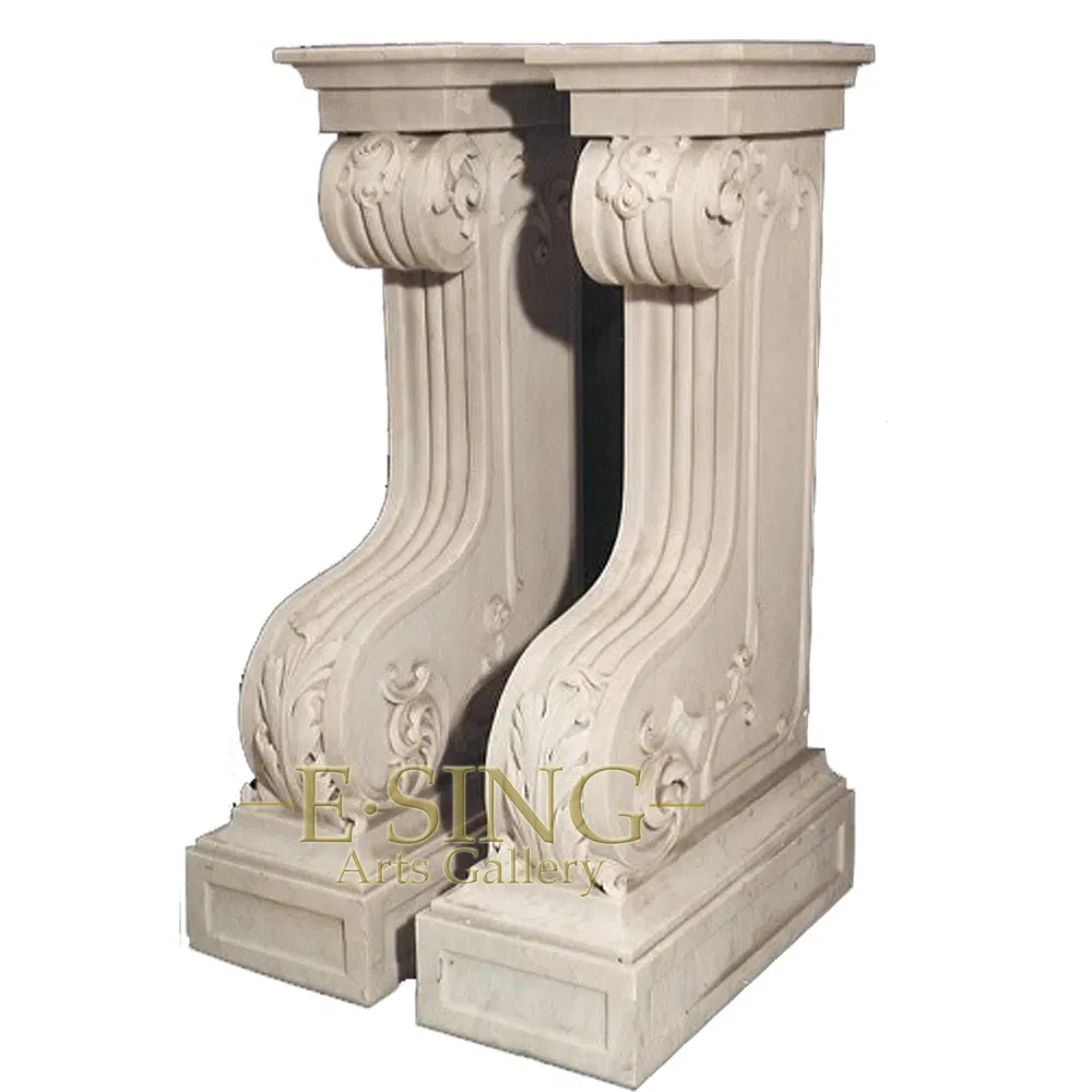 Wholesale Natural White Home Decor Roman Marble Pillar Base