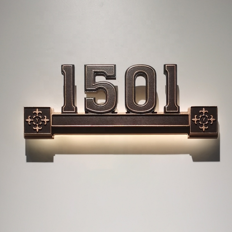 Personalized Brass Custom House Number / Name Road Plaques Outdoor Acrylic Door Sign