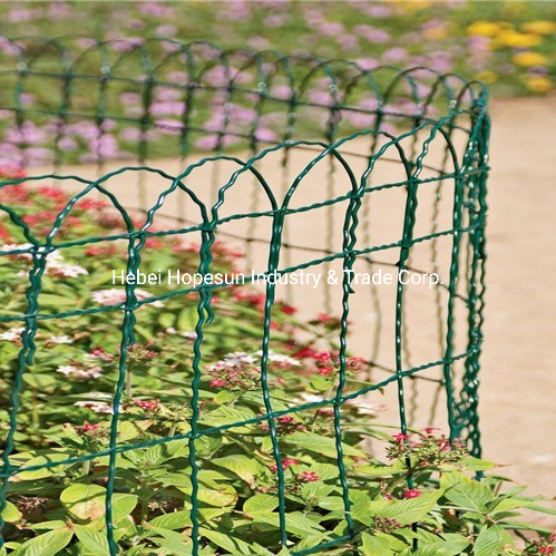 Garden Border Folding Fence Arch, Classic Decorative Wire Landscape Border Fence