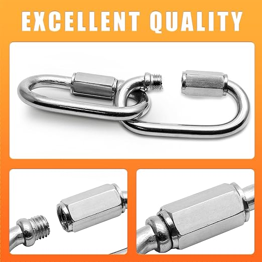 Heavy Duty Quick Threaded Chain Links in 304 Stainless Steel