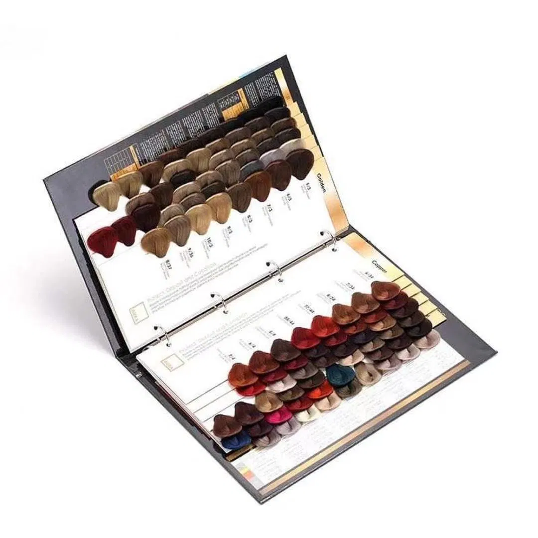 Straight & Round Shades Hair Color Chart Colour Swatches Professional Manufacturer