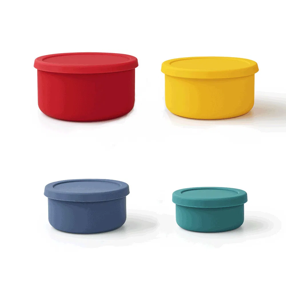 Silicone Lunch Box Compartment Lunch Box One-Compartment Refrigerator Lunch Box