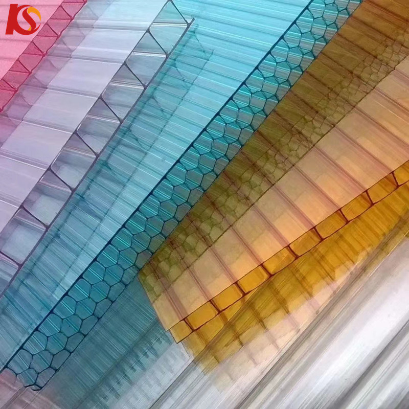Twinwall Tripe Wall Polycarbonate Sheet Plastic Multi Wall PC Hollow Sheet