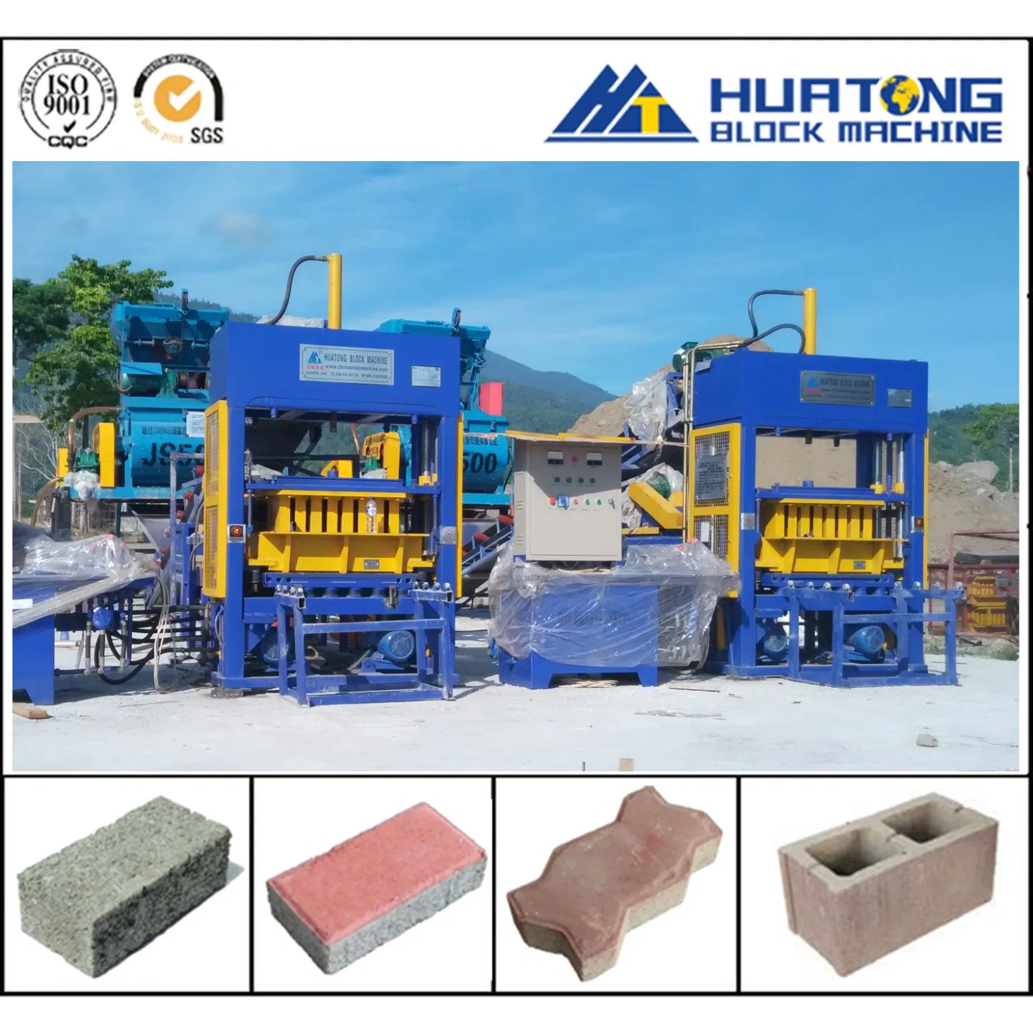 High Efficiency Qt4-15 Full Automatic Concrete Hollow Solid Paver Block Making Machine
