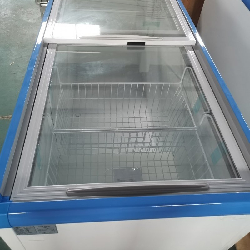 Commercial Cold Food Chest Island Display Refrigerator Freezer