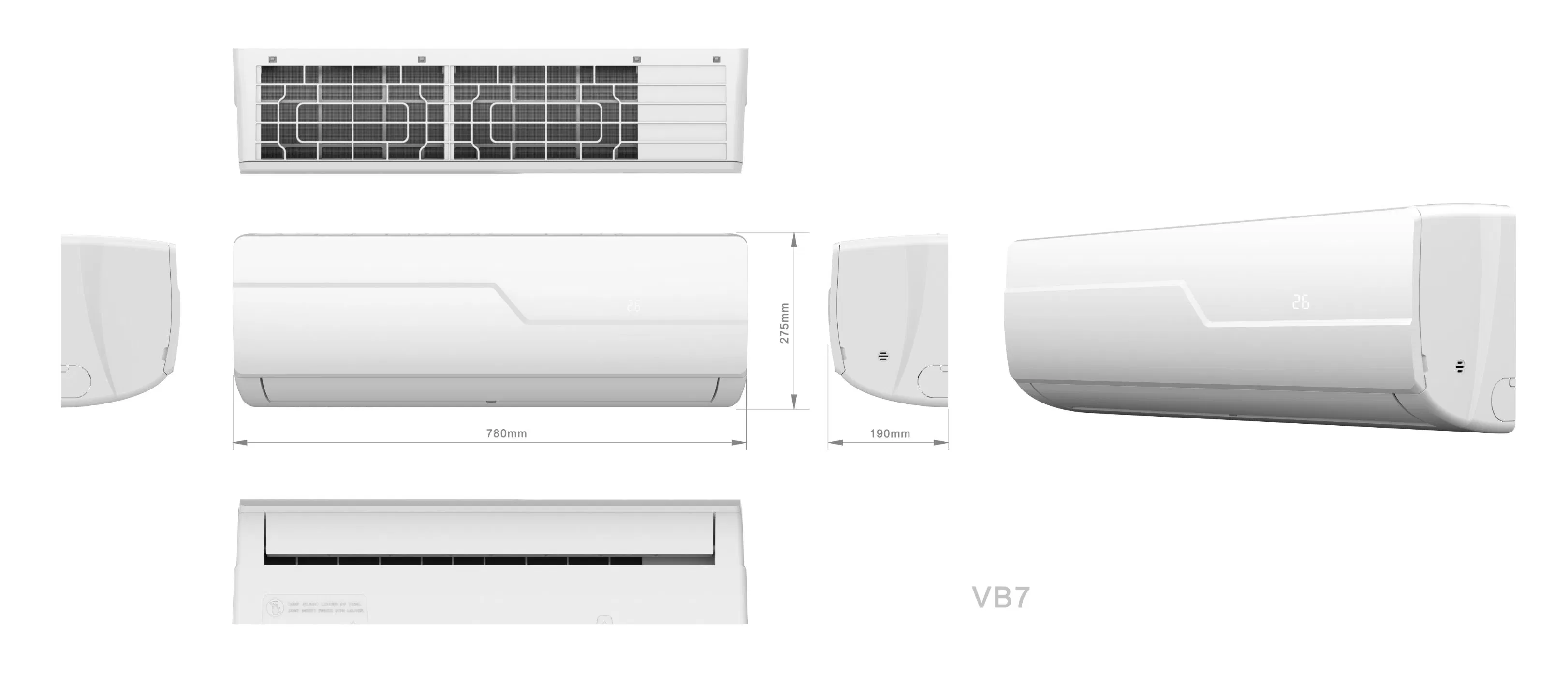 9000BTU-24000 BTU Wall Mounted Split Type AC System Unit Non-Inverter/Inverter Type Air Conditioner